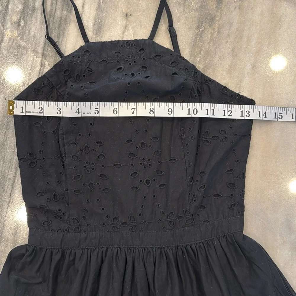 Abercrombie & fitch XS fit and flare halter mini dress cotton eyelet - Picture 9 of 16